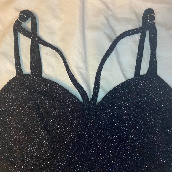 Wild fable glittery, black crop tank top size small - Picture 3 of 6